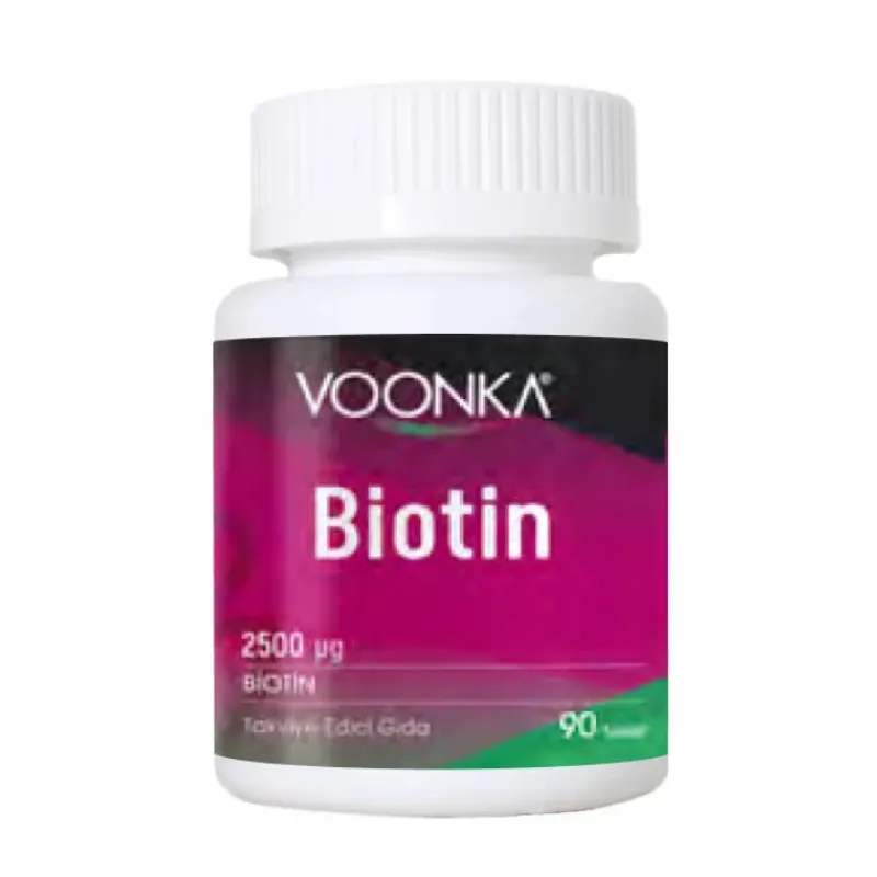 Voonka Biotin İçerikli Takviye Edici Gıda 90 Tablet
