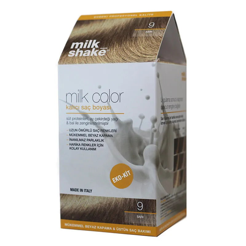 Milk Shake Milk Color Kalıcı Saç Boyası 9 - Sarı - EKO KİT