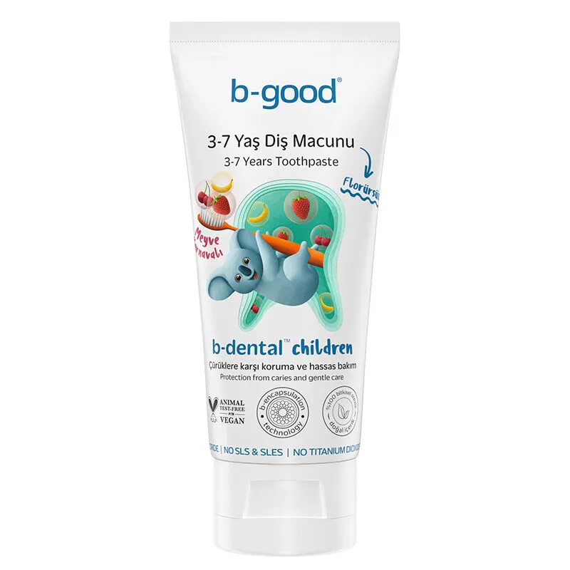 b-good b-dental 3-7 Yaş Çocuk Diş Macunu Florürsüz Meyve Karnavalı 50 ml