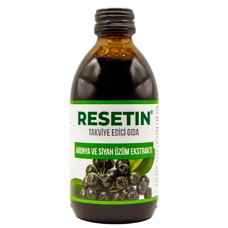 Resetin Aronya ve Siyah Üzüm Ekstraktı Takviye Edici Gıda 250 ml