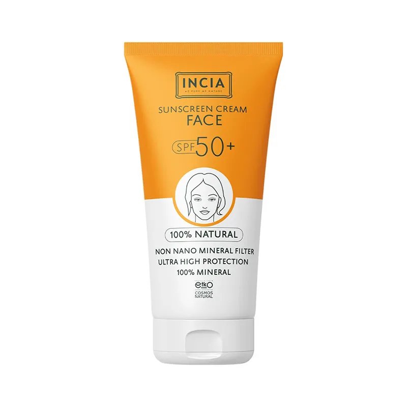 INCIA Yüz İçin %100 Doğal Güneş Kremi 50 SPF 50 ml