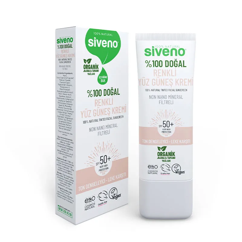 Siveno %100 Doğal Renkli Yüz Güneş Kremi 30 ml