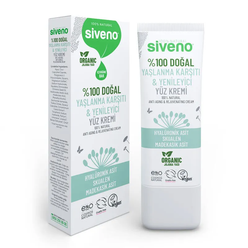 Siveno %100 Doğal Yaşlanma Karşıtı Yüz Kremi 30 ml