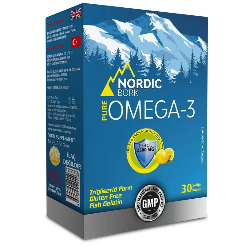 Nordic Bork Pure Omega-3 30 Yumuşak Kapsül