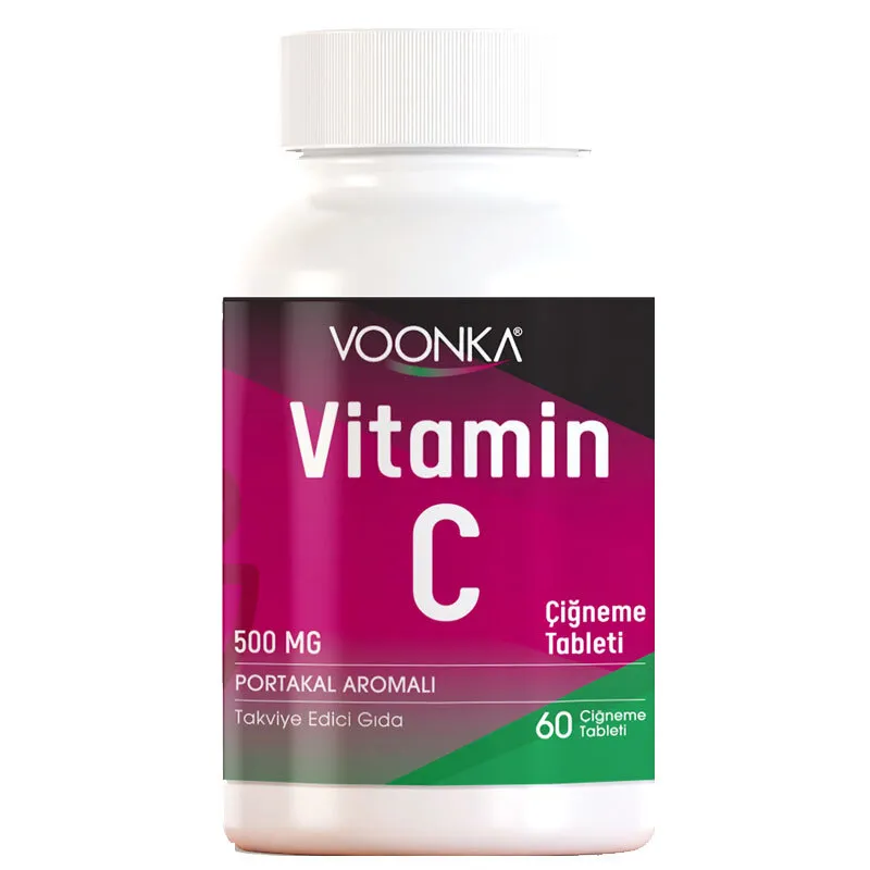 Voonka Vitamin C Portakal Aromalı 60 Çiğneme Tableti