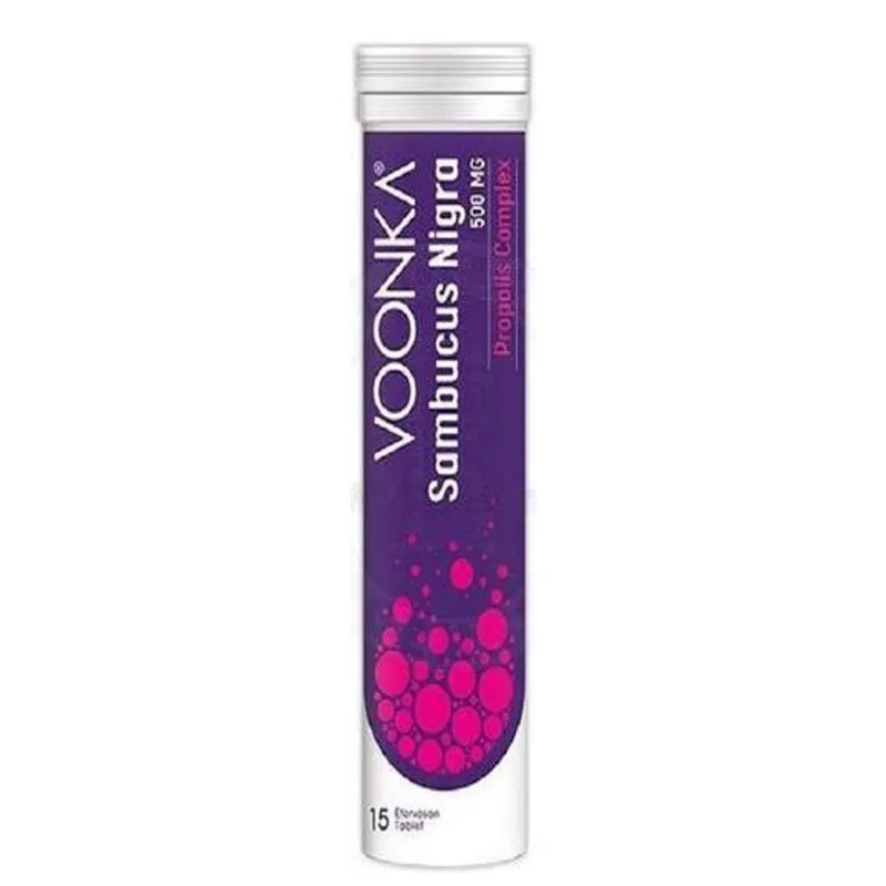 Voonka Sambucus Nigra Propolis Complex Kara Mürver 15 Efervesan Tablet