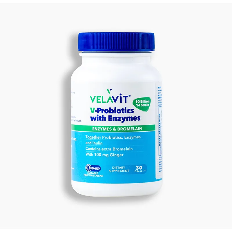 Velavit V-Probiotics Enzymes Takviye Edici Gıda 30 Kapsül