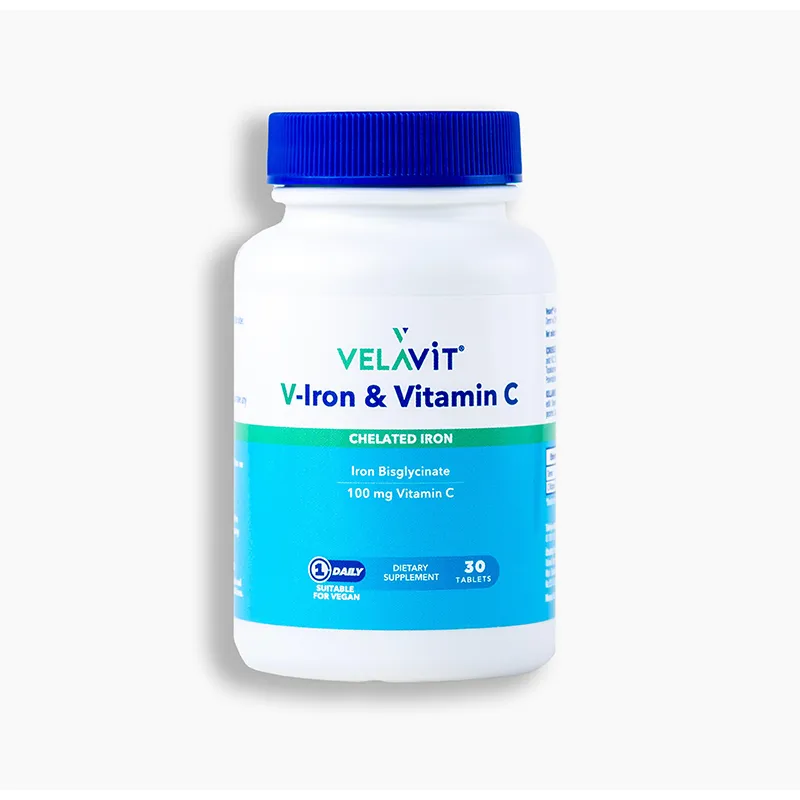 Velavit V-Iron & Vitamin C İçeren Takviye Edici Gıda 30 Tablet