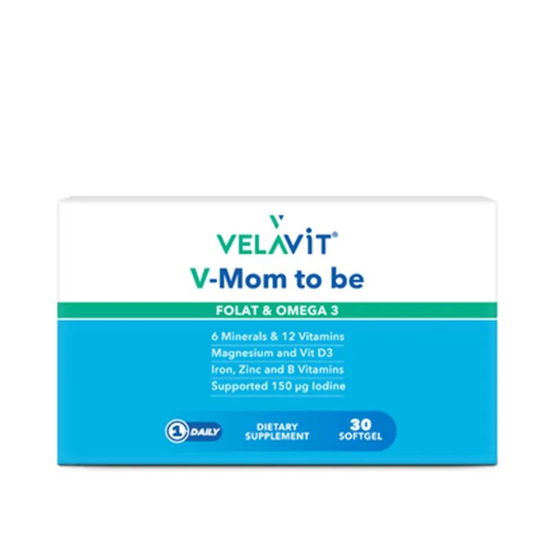 Velavit V-Mom To Be Folat ve Omega3 30 Softgel