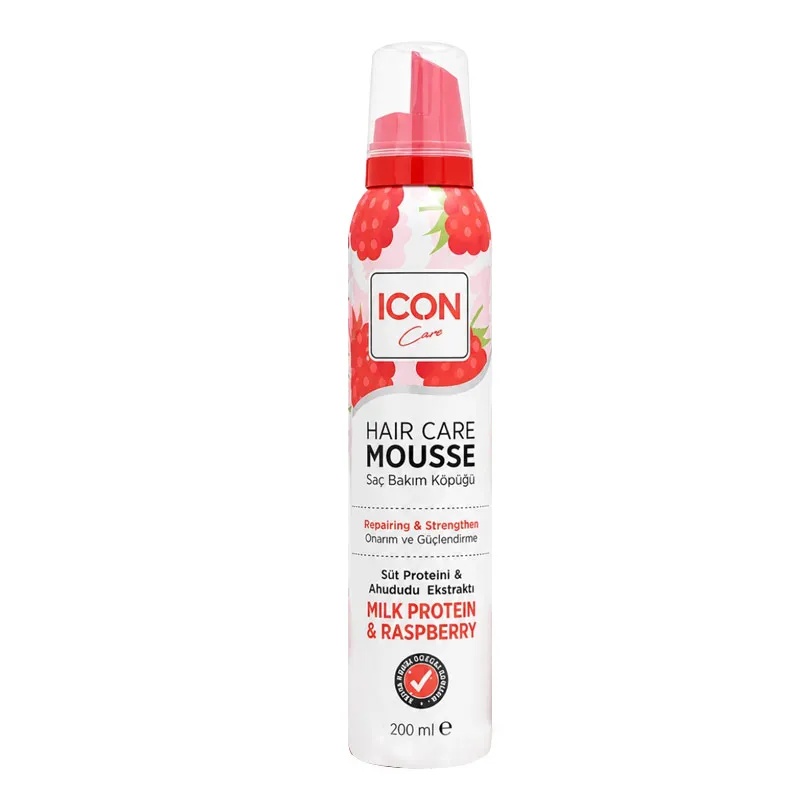 ICON Care Süt Proteini ve Ahududu Ekstraktı İçeren Saç Bakım Köpüğü 200 ml