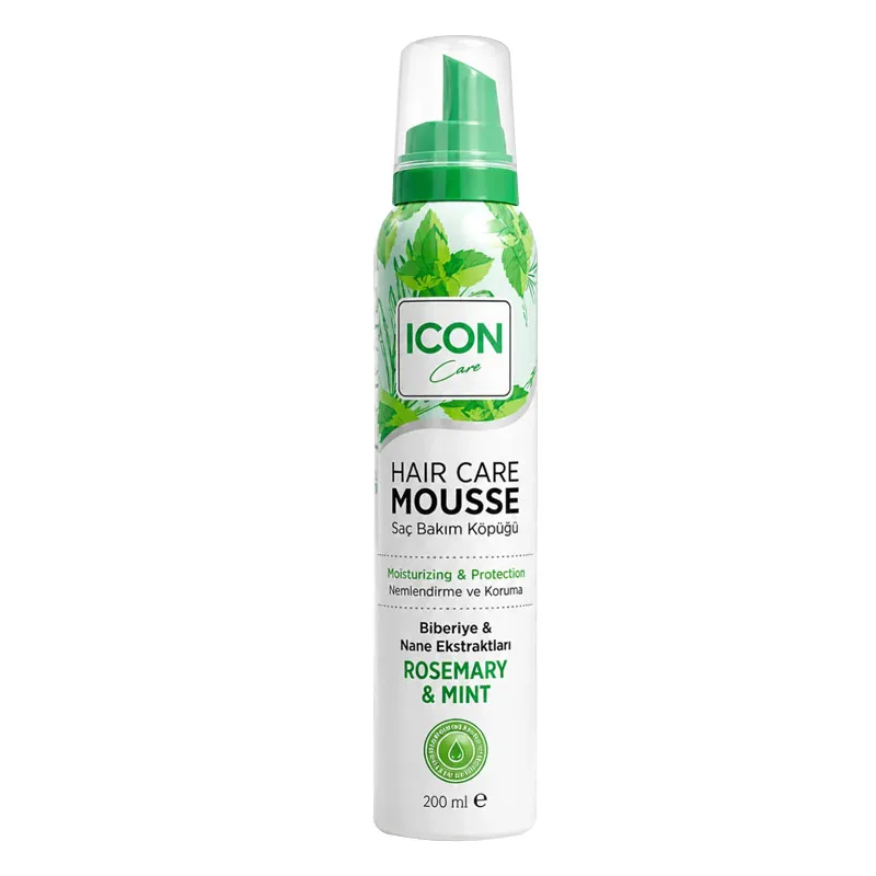 ICON Care Biberiye ve Nane Ekstraktları İçeren Saç Bakım Köpüğü 200 ml