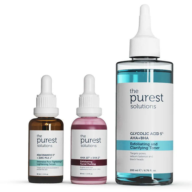 The Purest Solutions Düzensiz Ciltler İçin Aydınlatıcı Bakım Seti