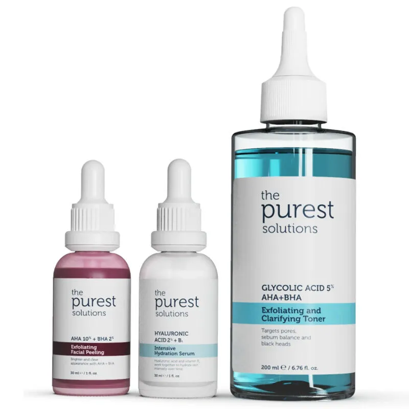 The Purest Solutions Siyah Nokta Karşıtı ve Gözenek Sıkılaştırmaya Yardımcı Nemlendirici Bakım Seti