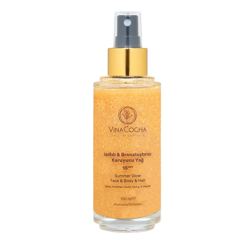 Vinacocha Işıltılı Bronzlaştırıcı Spf15 Bronzlaştırıcı Yağ 100 ml