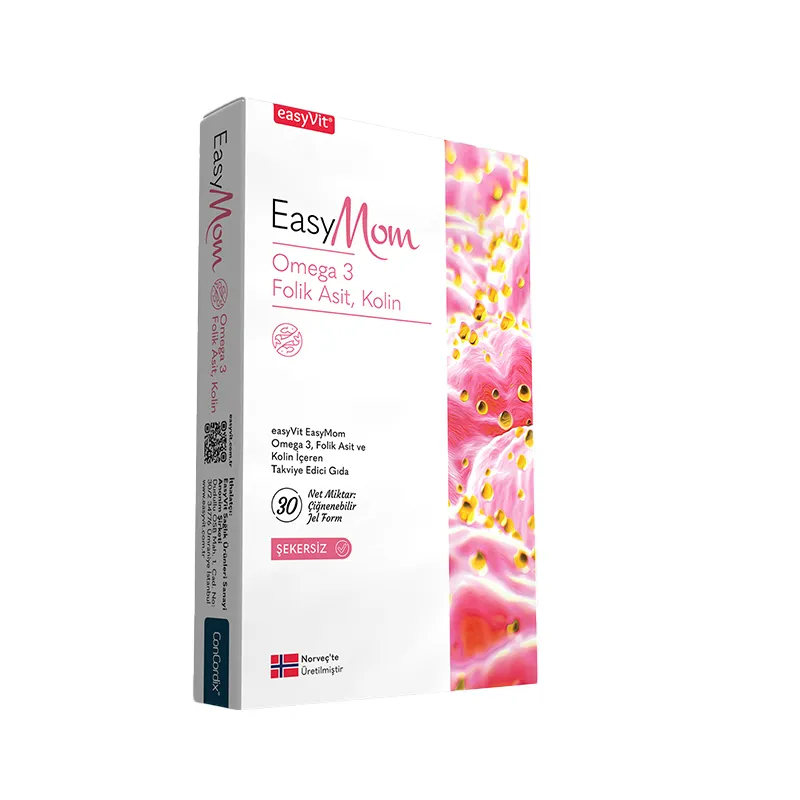 EasyMom Omega 3 Folik Asit ve Kolin İçeren Takviye Edici Gıda 30 Adet
