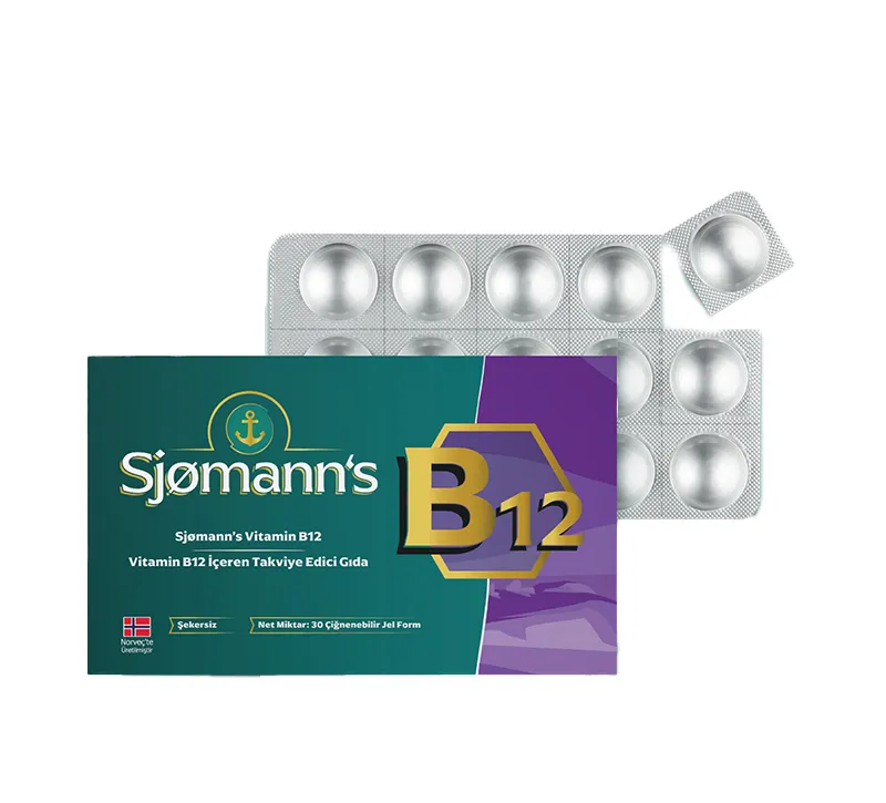 Sjomann’s Vitamin B12 İçeren Takviye Edici Gıda 30 Adet Çiğnenebilir Jel Form