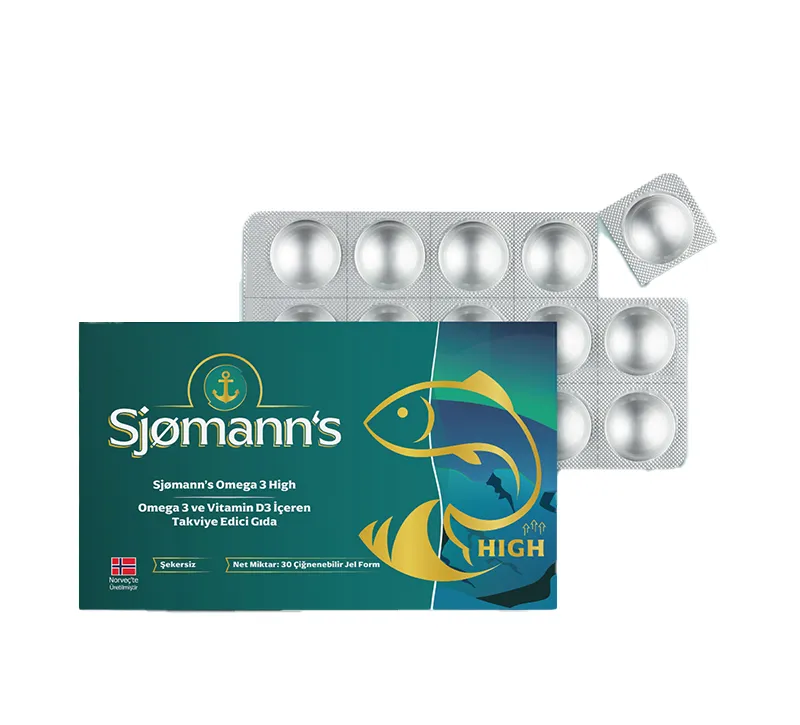 Sjomann’s Omega 3 ve Vitamin D3 İçeren Takviye Edici Gıda 30 Adet Çiğnenebilir Jel Form
