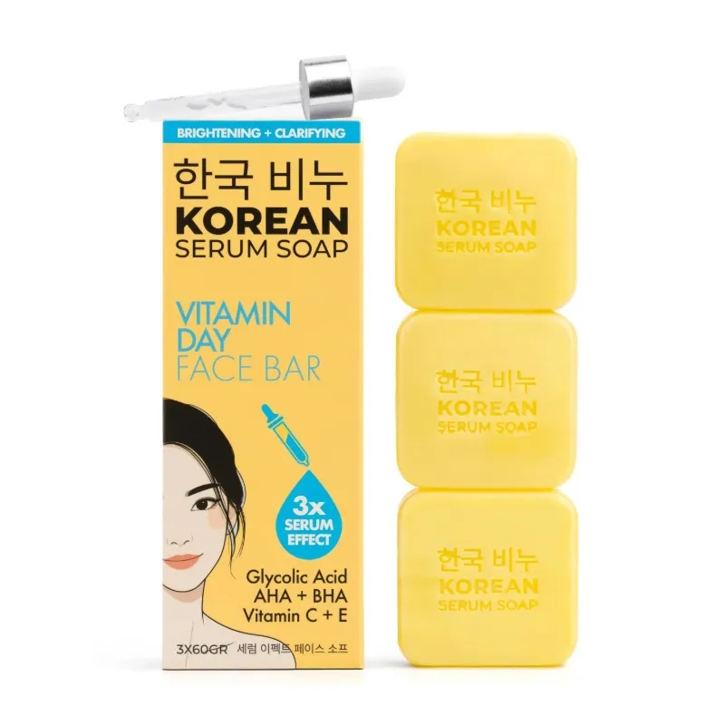Greenlabel Korean Serum Soap Vitamin Day Face Bar 3x60 gr
