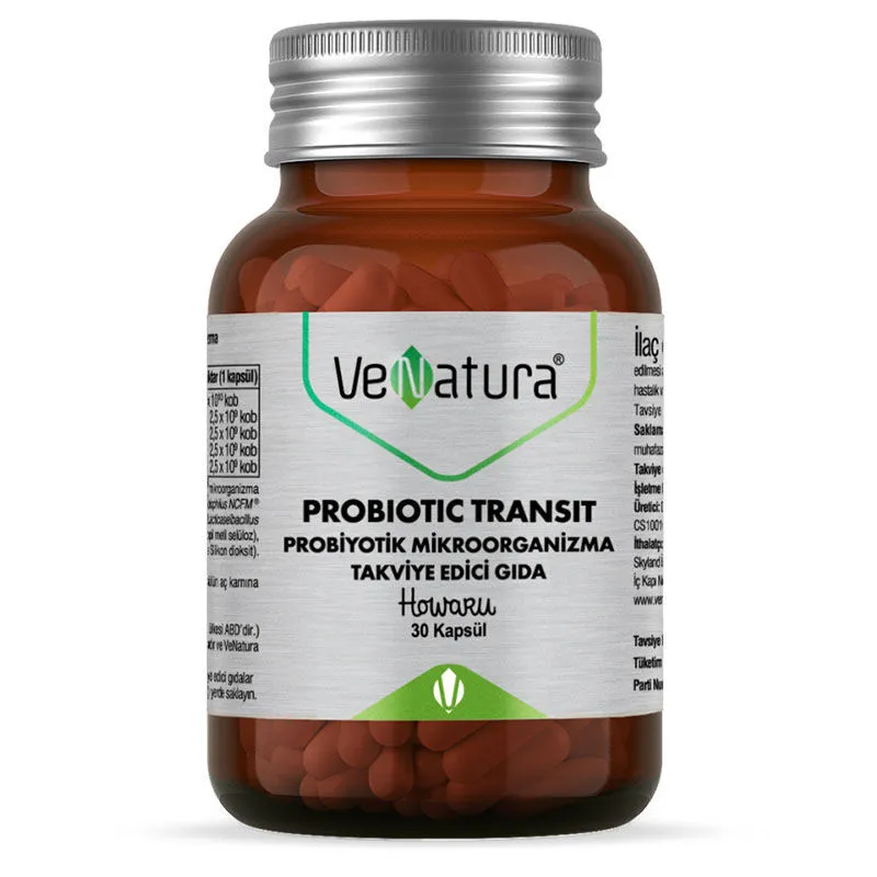VeNatura Probiotic Transit Probiyotik Mikroorganizma 30 Kapsül