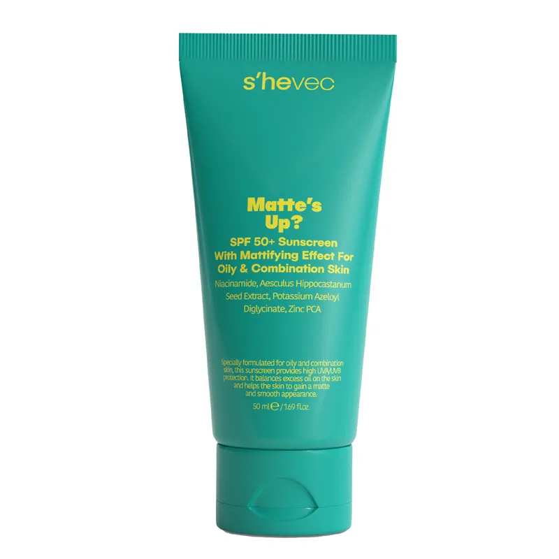 She Vec Matte's SPF50+ Yağlı ve Karma Ciltler için Matlaştırıcı Etkili Güneş Kremi 50 ml