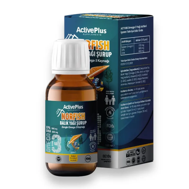 ActivePlus Norfish Balık Yağı Şurup 150 ml