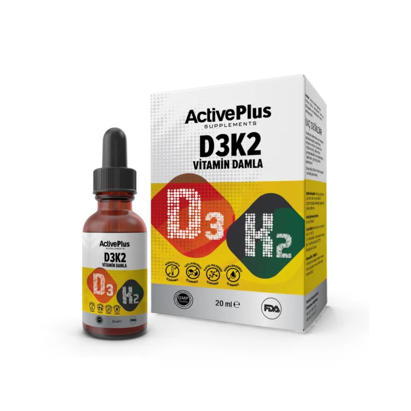 ActivePlus D3K2 Damla Takviye Edici Gıda 20 ml