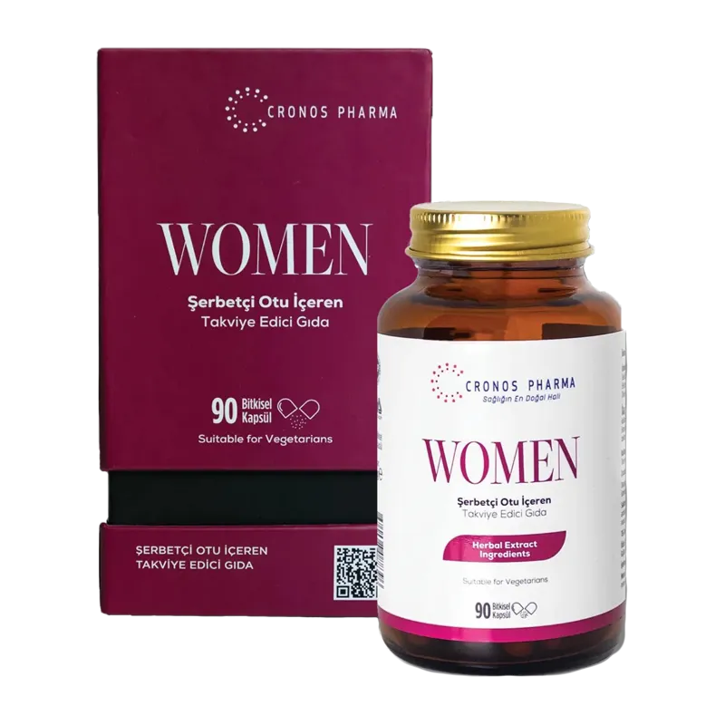Cronos Pharma Women Şerbetçi Otu İçeren Takviye Edici Gıda 90 Bitkkisel Kapsül