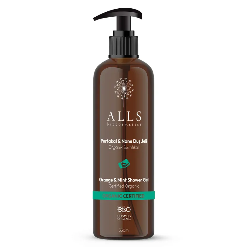 Alls Biocosmetics Organik Portakal ve Nane Duş Jeli 350 ml