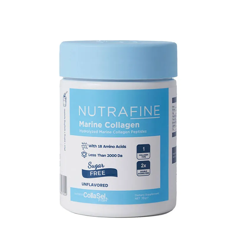 Nutrafine Marine Collagen Doğal %100 Çift Hidrolize Tip 1 Balık Kolajen Peptitler - 70 gr - 7 Günlük