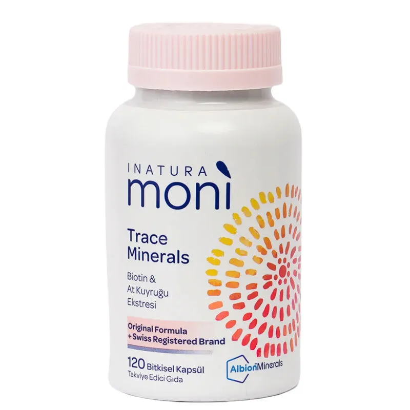 Inatura Moni Trace Biotin ve At Kuyruğu Ekstresi Multivitamin 120 Bitkisel Kapsül