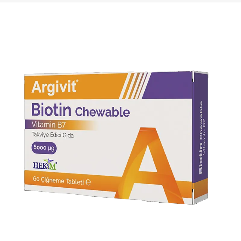 Hekim İlaç Argivit Biotin Chewable Takviye Edici Gıda 60 Tablet