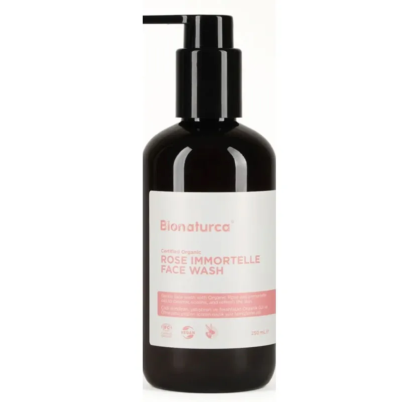 Bionaturca Organik Sertifikalı Gül ve Ölmezçiçek Canlandırıcı Yüz Temizleme Jeli 250 ml