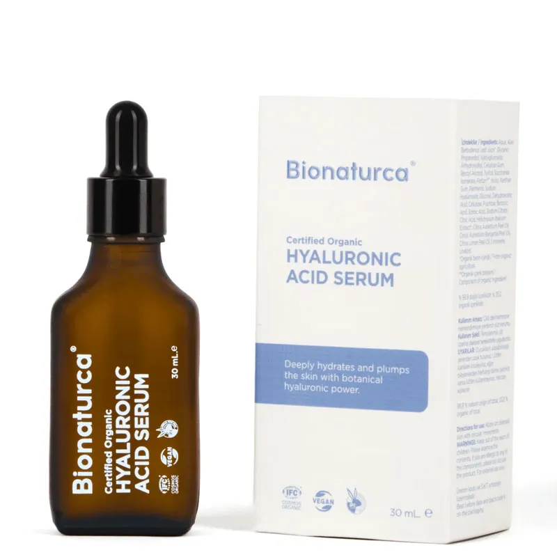 Bionaturca Organik Sertifikalı Hyaluronik Nemlendirici Yüz Serumu 30 ml