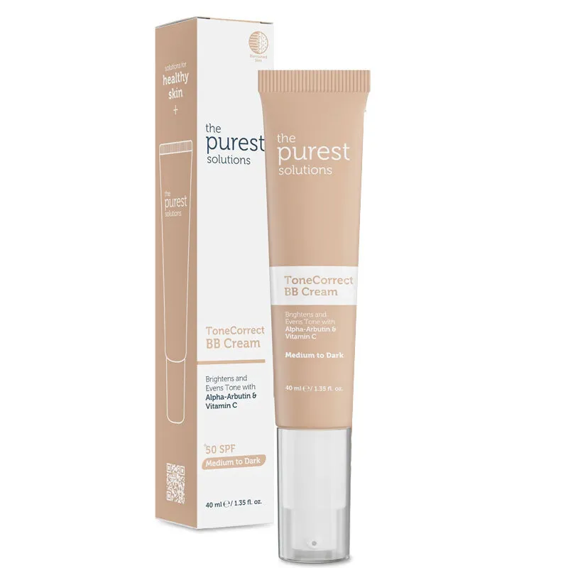 The Purest Solutions Lekeli Ciltler İçin Cilt Tonu Eşitleyici BB Krem SPF50+ 40 ml Orta-Koyu Ton