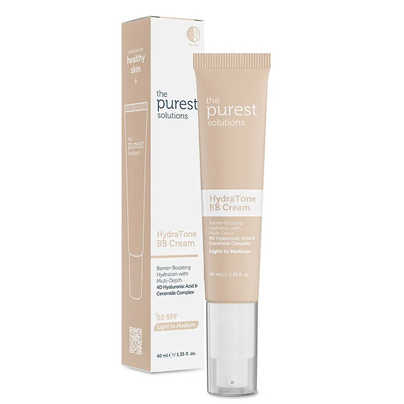 The Purest Solutions Kuru ve Karma Ciltler İçin Yoğun Nemlendirici BB Krem SPF 50+ 40 ml - Açık-Orta Ton