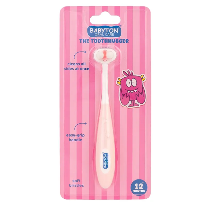 Babyton Toothhugger 3 Boyutlu Çocuk Diş Fırçası - Pinky