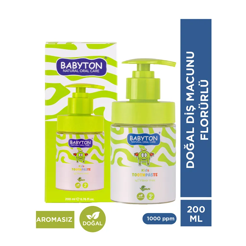 Babyton Kids Toothpaste Flavor Free 2 Yaş Diş Macunu 200 ml