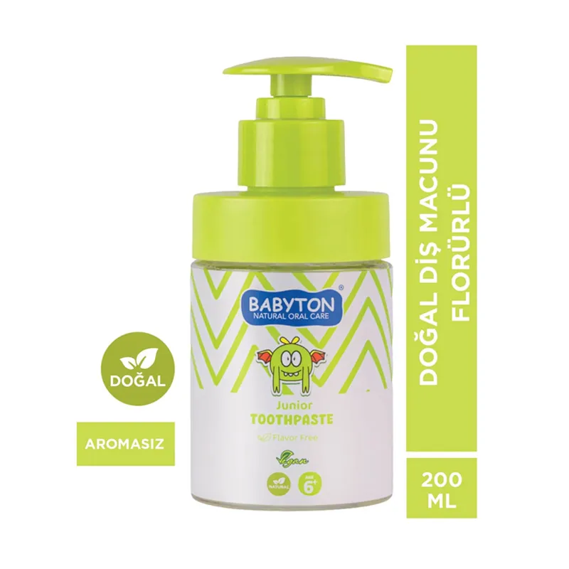 Babyton Junior Toothpaste Flavor Free Diş Macunu 200 ml