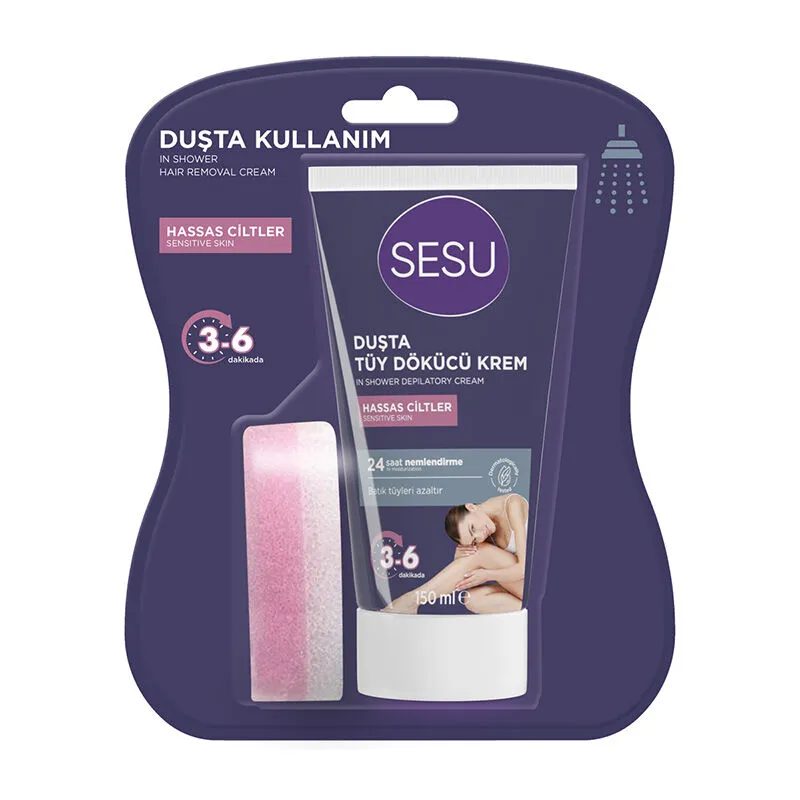 Sesu Duşta Tüy Dökücü Krem Hassas 150 ml