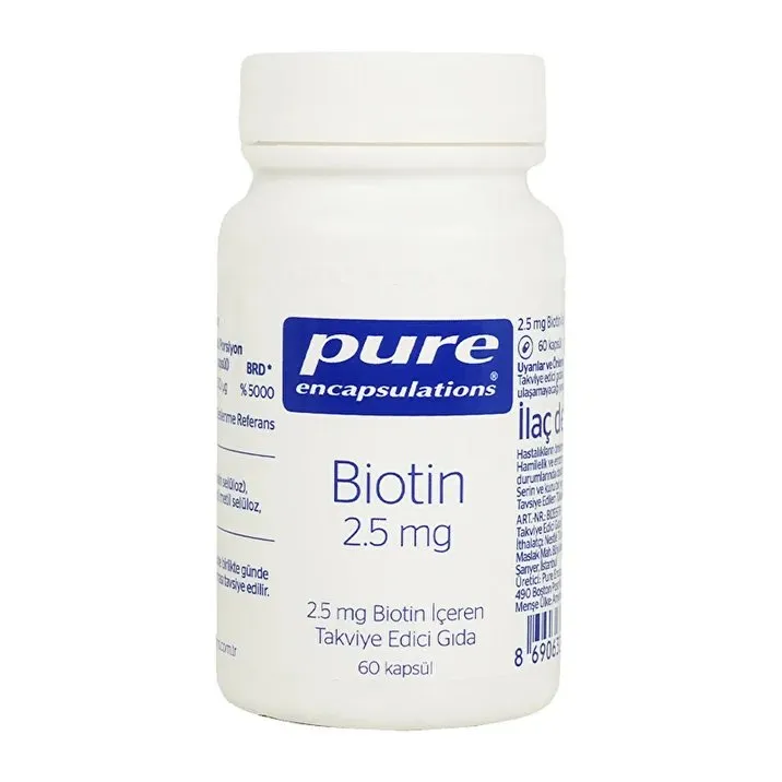 Pure Encapsulations Biotin Takviye Edici Gıda 60 Kapsül