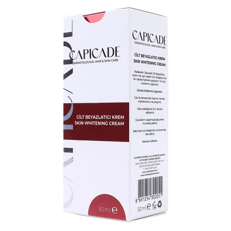 Capicade Cilt Beyazlatıcı Krem 50 ml