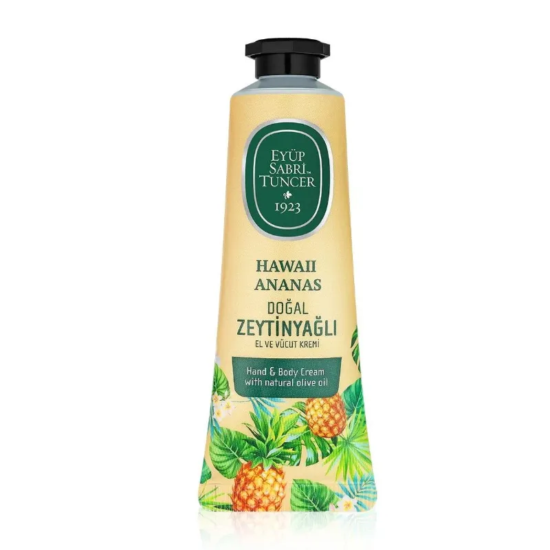 Eyüp Sabri Tuncer Hawaii Ananas Doğal Zeytinyağlı El ve Vücut Kremi 50 ml