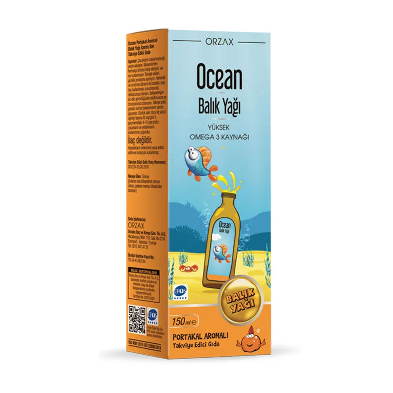 Orzax Ocean Omega3 Şurup 150 ml - Portakal