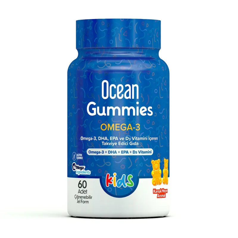 Orzax Ocean Gummies Omega-3 Kids 60 Adet Çiğnenebilir Jel Form
