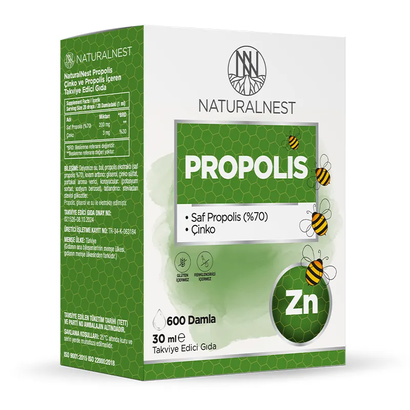 Naturalnest Propolis ve Çinko İçeren Takviye Edici Gıda 30 ml