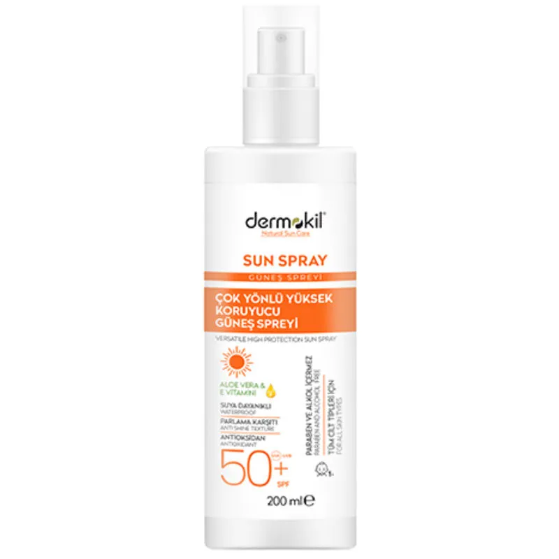 Dermokil Sun Spray Çok Yönlü Güneş Koruyucu Spf50 200 ml