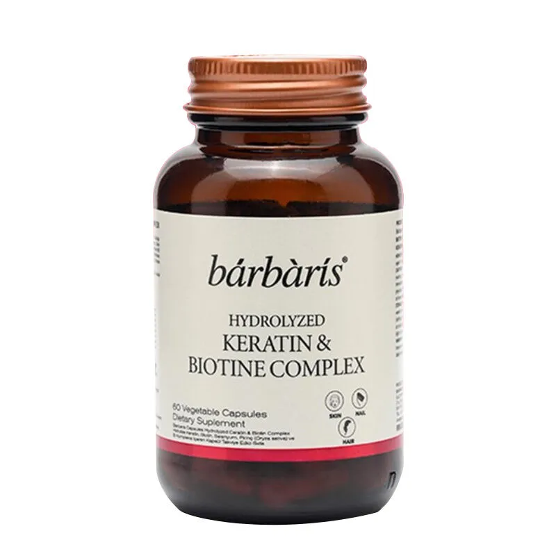 Barbaris Hydrolyzed Keratin Biotine Complex Takviye Edici Gıda 60 Kapsül