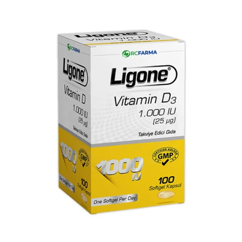 Ligone Vitamin D3 1000 IU İçeren Takviye Edici Gıda 100 Kapsül