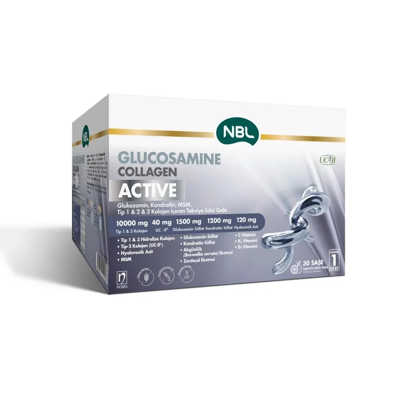 NBL Glucosamine Collagen Active Takviye Edici Gıda 30 Saşe - Portakal
