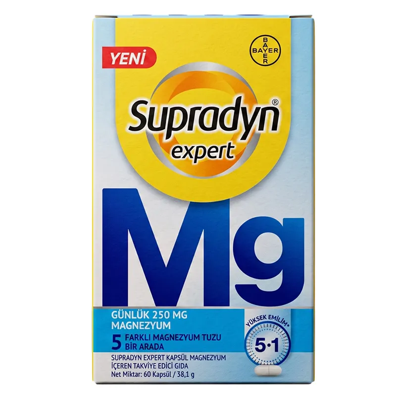 Supradyn Expert Kapsül Magnezyum İçeren Takviye Edici Gıda 60 Kapsül